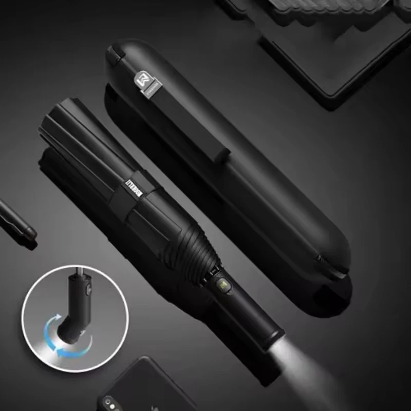 

Зонт Zai Xiao полностью автоматический, трехсекционный, прочный, ветроустойчивый, складной, с LED-подсветкой, роскошный деловой зонт