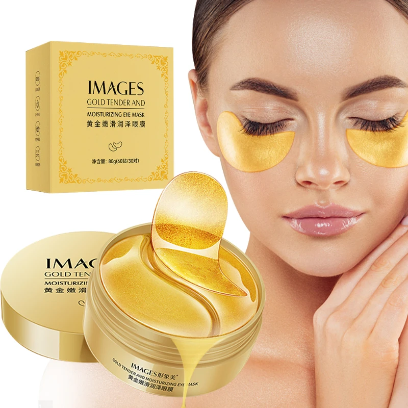 IMAGES Gold Collagen Eye Patches Anti Dark Circle Eye Mask Moisturizing Wrinkle Firming Rejuvenating The Skin Nurse 60pcs