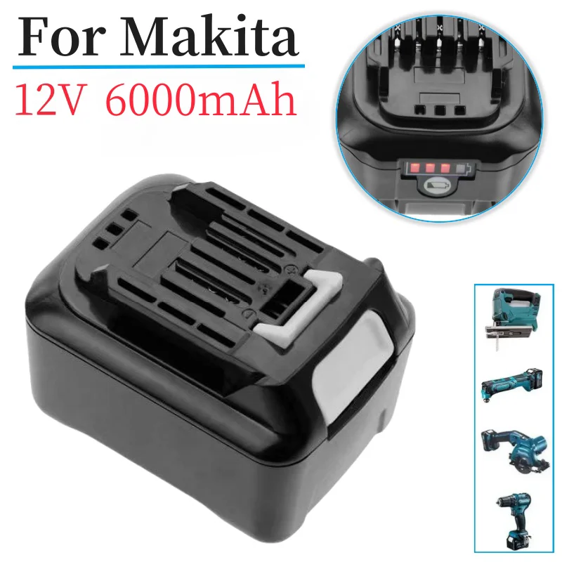 

12V 6A Rechargeable Replace Li-Ion Battery for Makita CXT 6.0Ah Slide Style BL1041B BL1040B BL1015 BL1020B BL1020 BL1016