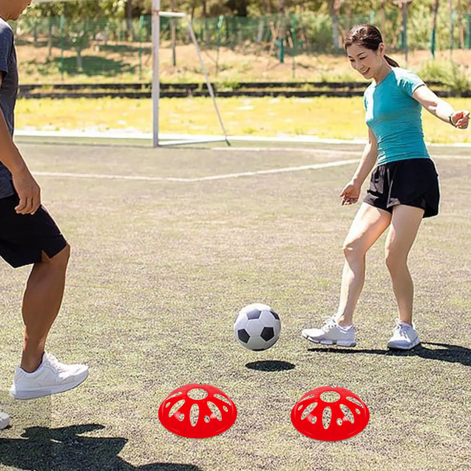 4Pcs Football Training Cones Pe Material Bright Color Soccer Training Disc Agility Hurdles Portable Sports Cone