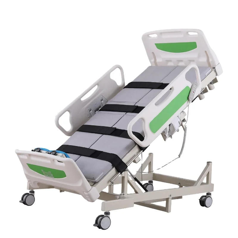 2024 New Electric Hospital Bed With Standing Feature Metal Equipment For Paralyzed Patient Care Back Lift