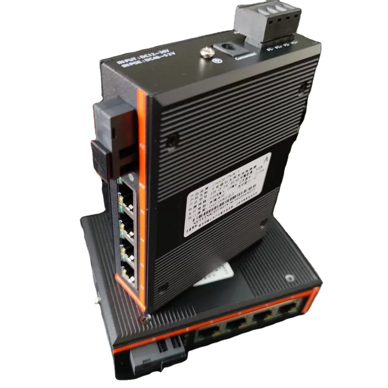 2026 Oem 1 Optical Port 4 Electrical Port Single Copper Port 100M Industrial Fiber Optic Transceiver Ethernet Media Converter