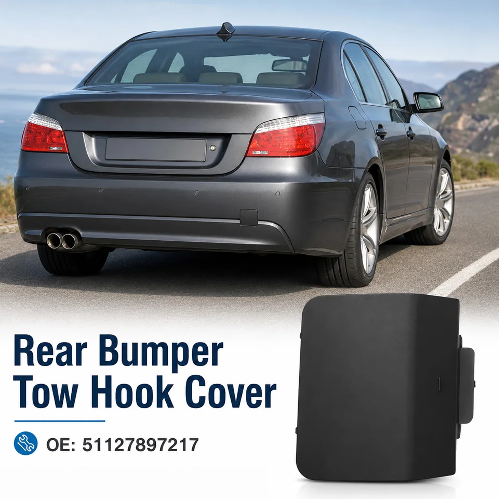 Car Rear Bumper Tow Hook Cover Cap for BMW 5 Series E60 M-Sport 2003 2004 2005 2006 2007 2008 2009 2010 51127897217
