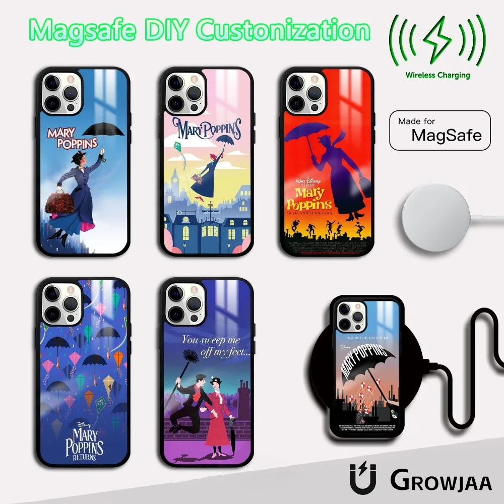 

Mary Poppins Movie Phone Case For iPhone 16 15 14 13 12 11 Pro Max Plus Mini Magsafe Mirror Wireless Magnetic Cover