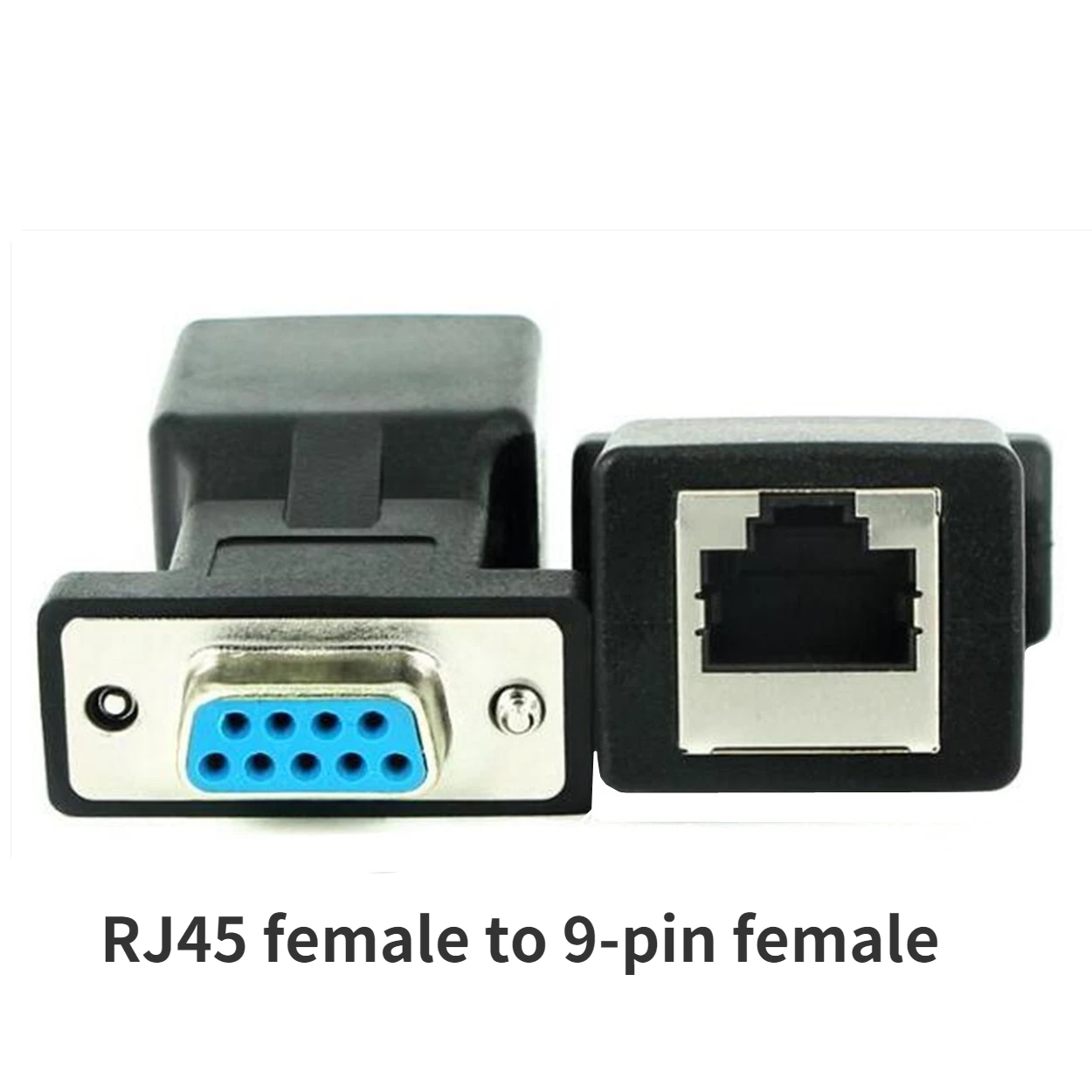 Rj45 ao adaptador fêmea de 9 pinos, rj45 à fêmea masculina db9pin db9 rj45 à porta de rede rs232 ao porto serial db9