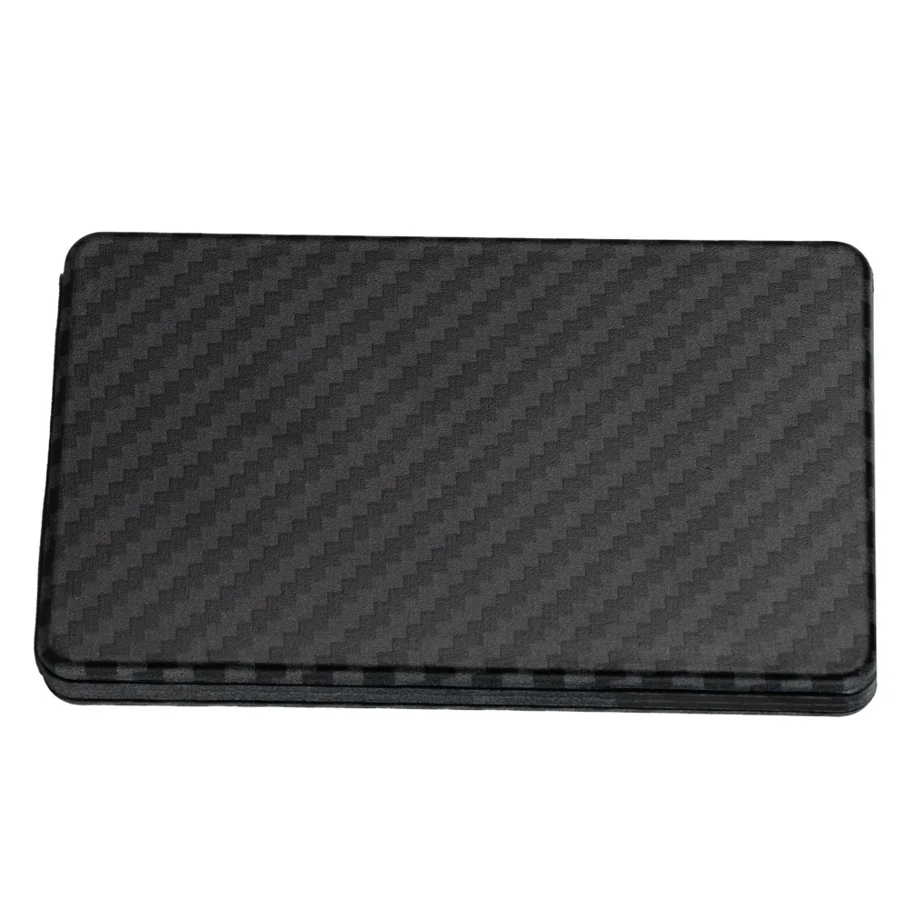 Imitation Carbon Fiber Card Holder Portable Multifunctional Card Organizer Lightweight Minimalist Imitation Carbon Fiber Wallet