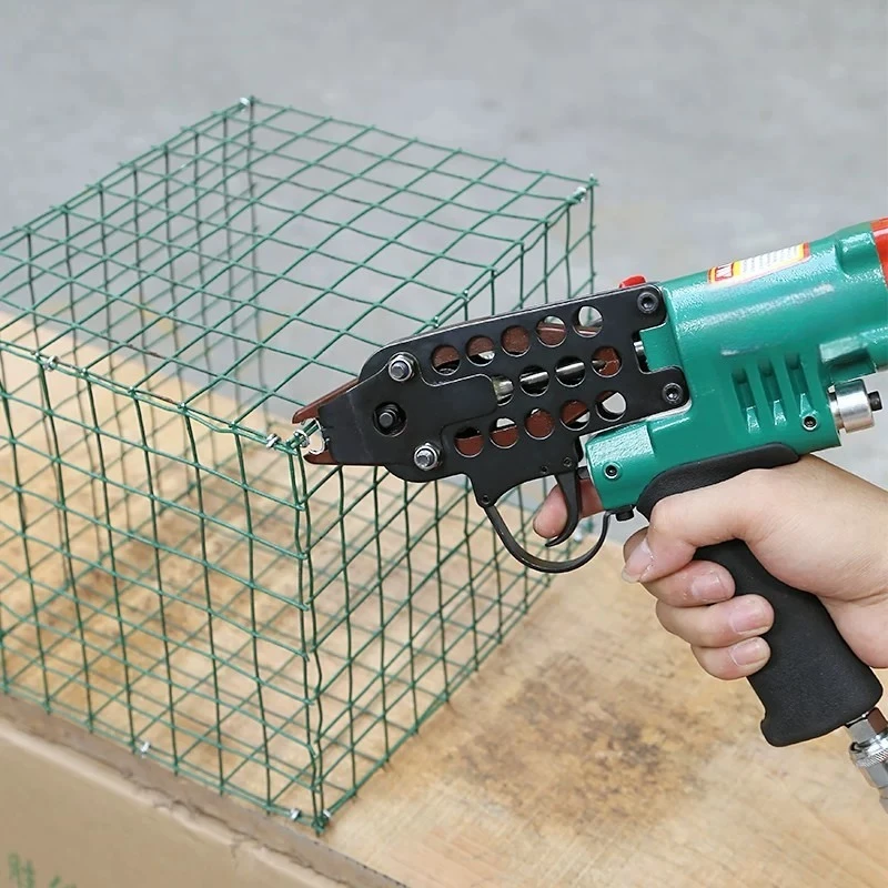 Pneumatic C-Type Cage Binding Nailer, Air Nail Gun for Manufacturing Pigeon, Chicken & Bird Cages