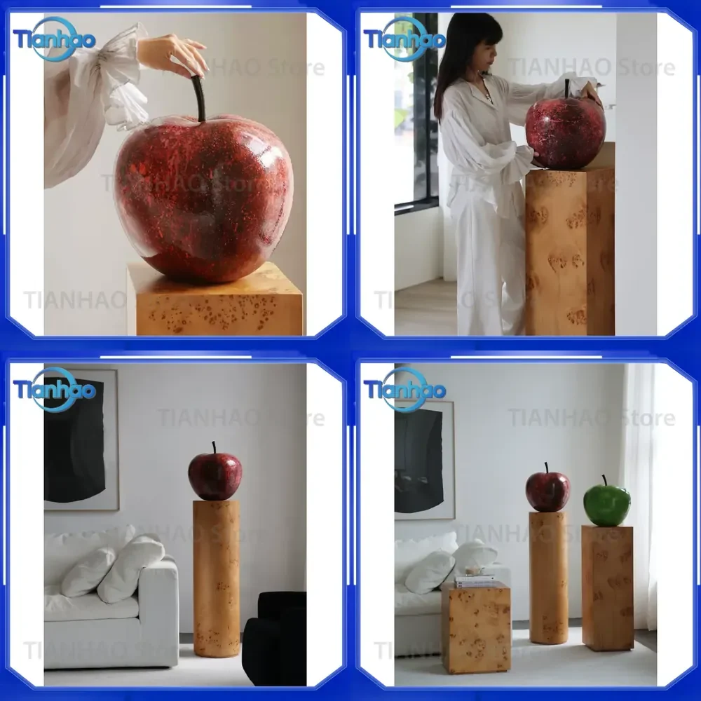 Hand Painted Apple Sculpture Ornament for Lilibai Ping An Fruit Medieval Home Decoration Art Piece Premium Gift