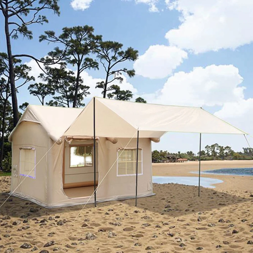 Small house shape inflatable tent 8.2 square meters promotional activities waterproof and windproof camping tent