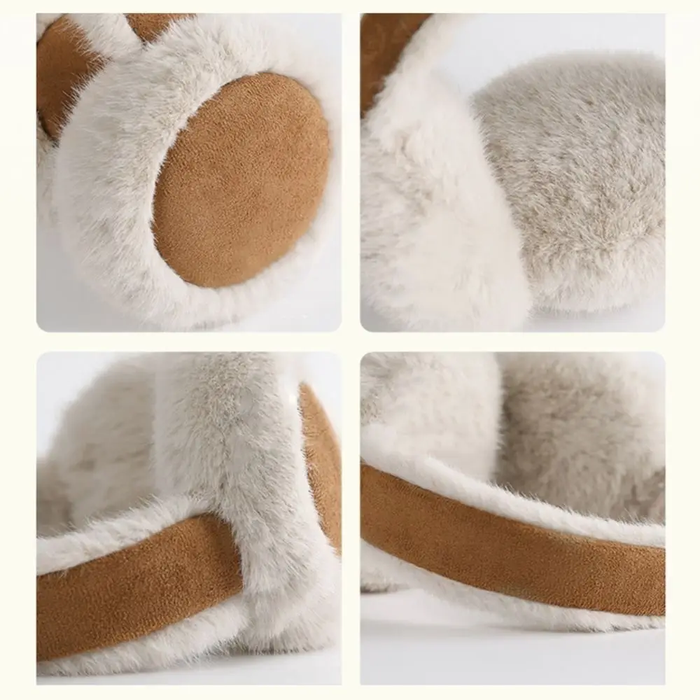 Soft Ear Cap Suede Earmuffs Folding Solid Color Winter Earmuffs Earflap Thicken Ear Mask Riding