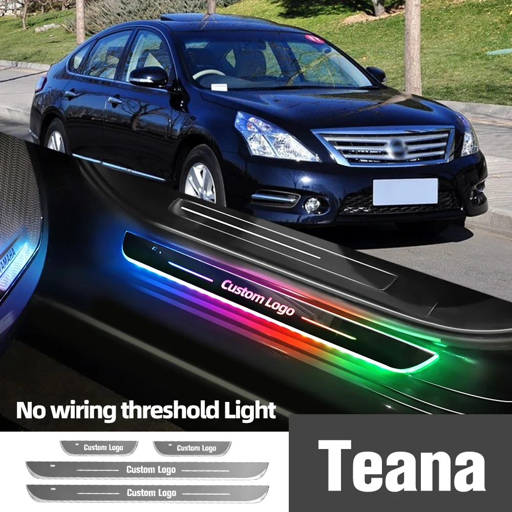 

For Nissan Teana J31 J32 J33 2003-2018 2016 Car Door Sill Light Customized Logo LED Welcome Threshold Pedal Lamp Accessories