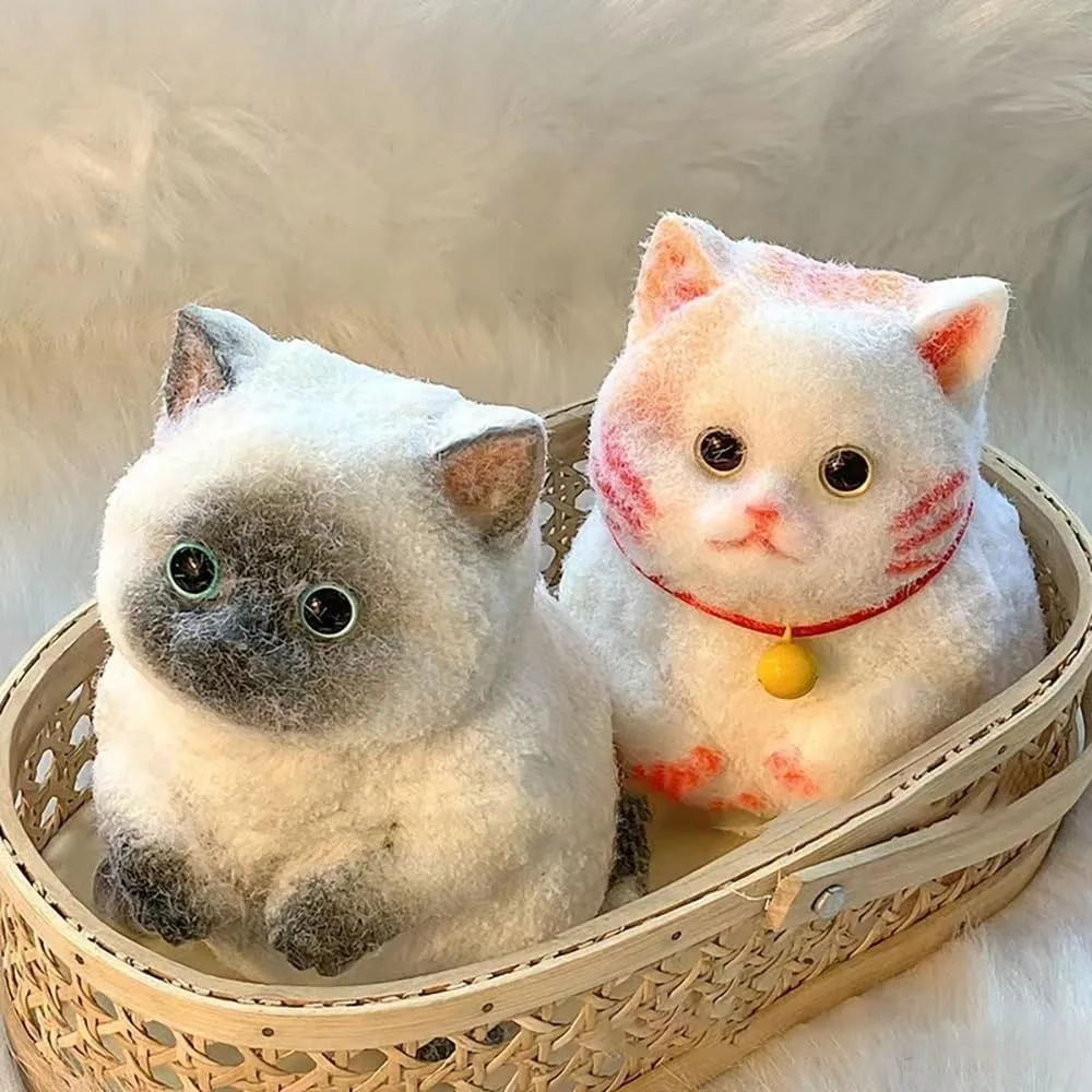 Jouets à presser doux pour chat mignon, avec Surface floquée, jouet anti-Stress à rebond lent, jouet de pincement en Silicone, cadeau du nouvel an, nouvelle collection