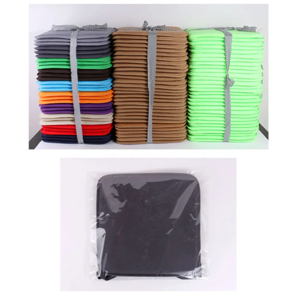 1Pcs Round Seat Cushion Thickened Sponge Chair Cushion Green Diameter 38Cm Household Sofa Dining Room Office Car