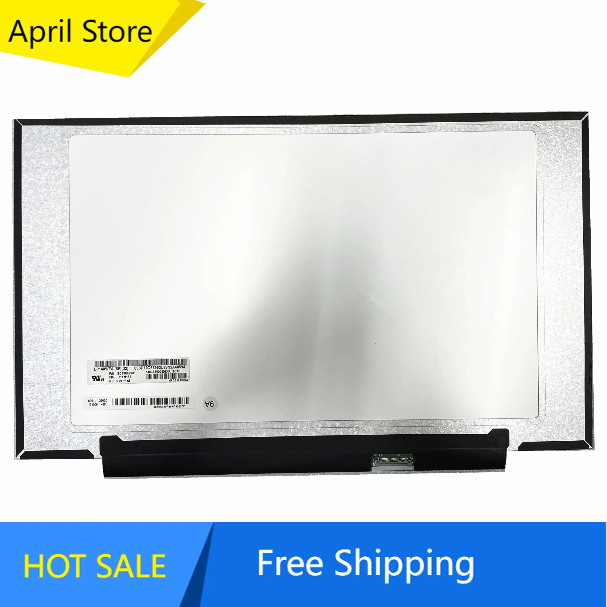 

LP140WFA-SPD2 fit LP140WFA-SPD1 SPD3 SPD4 SPF1 SPF2 SPC1 NV140FHM-N48 14.0'' Laptop LCD Screen Display 1920*1080 EDP 30 Pins