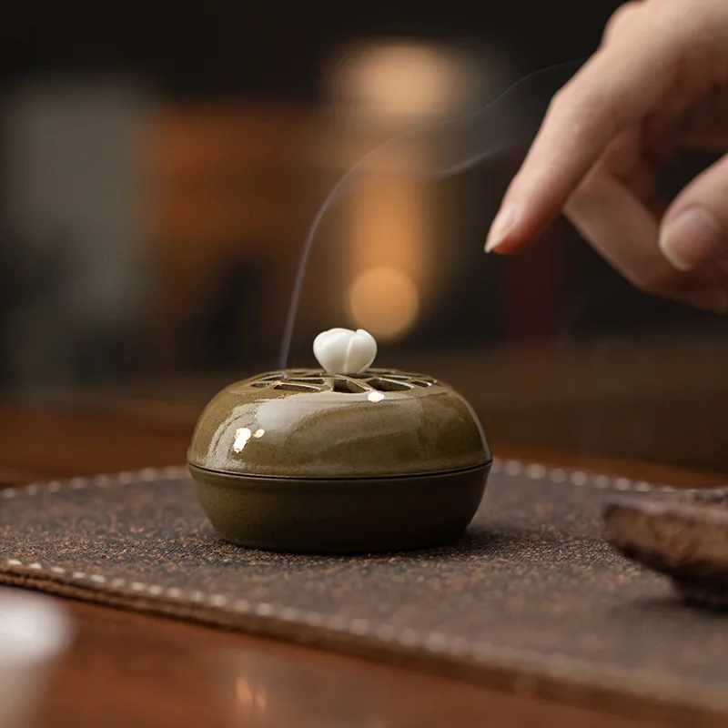 Window Shadow Plum Incense Burner Household Chinese Zen Tea Ceremony Ornament Household Temple Worship Study Rooms Meditation