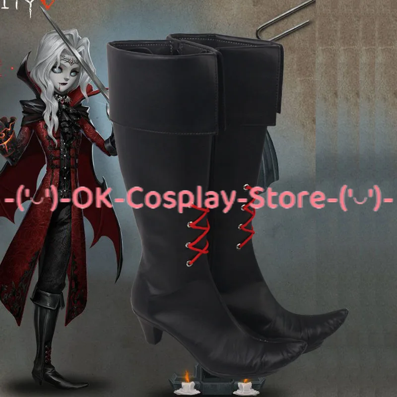 Joseph Desaulniers Cosplay Shoes Identity V Photographer Cosplay Women High Heel PU Boots Halloween Accessories Prop Custom Made