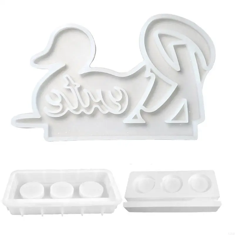 

N2UE Candlestick Mold Holder Mould Duck Base Mold Easy Release Silicone Mold for Home Decoration