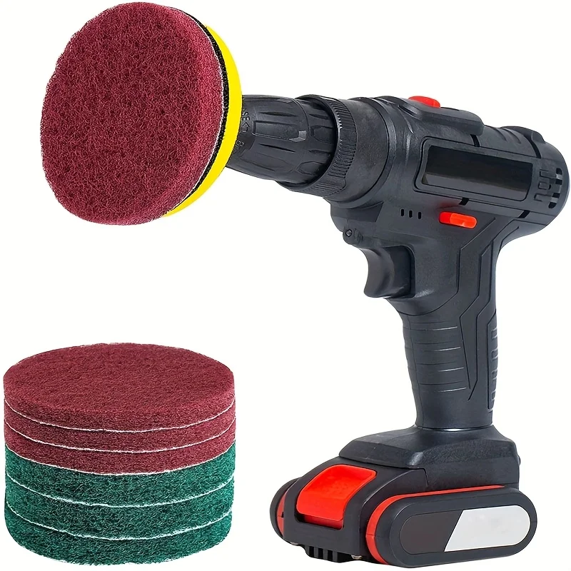 Car Electric Drill Brush Kit Electric Cleaning Brush Tool Polishing Pad Household Cleaning Tool for Bathroom Floor Tub view 2