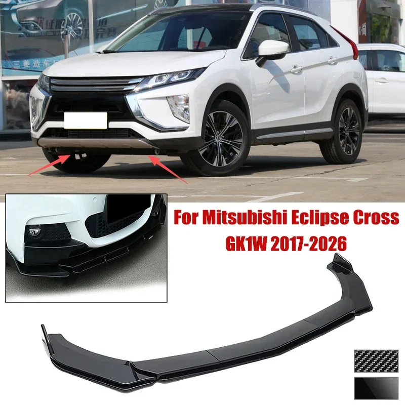 5pcs Front Bumper Shovel For Mitsubishi Eclipse Cross GK1W 17-26 Spoiler Front Bumper Deflector Anti Scratch Protection Device