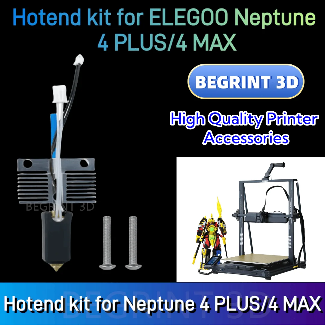 

Для 3D-принтера ELEGOO Neptune 4Max/4Plus Hotend комплект высокоскоростное латунное сопло, силиконовые носки, термомистор, детали 3D-принтера