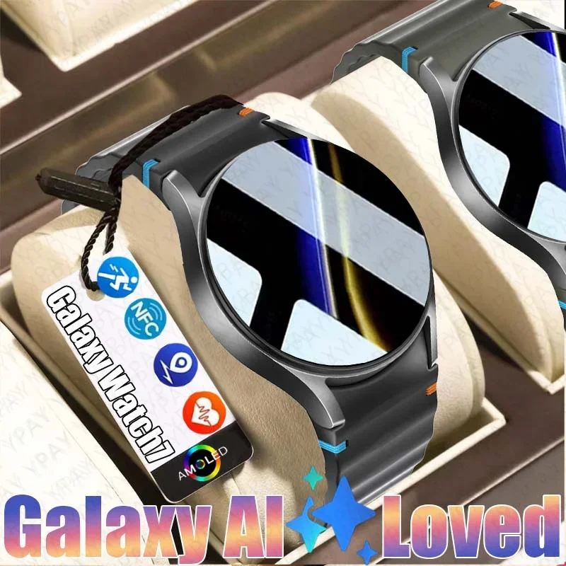 New Galaxy Watch7 Men Smart Watch GPS Health Tracker 1.3 Inch AMOLED Always Display IP68 Waterproof Bluetooth Call Smartwatch