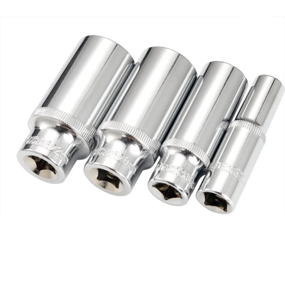 3/8-Zoll-Steckschlüssel mit 6-Punkt-Tiefkopf, 10-mm-Loch, Sechskant-Verlängerungshülsenkopf, Größen 6, 7, 8, 9, 10, 11, 12, 13, 14, 15, 16, 17, 18, 19, 20, 21, 22, 23, 24 mm – Detail 4