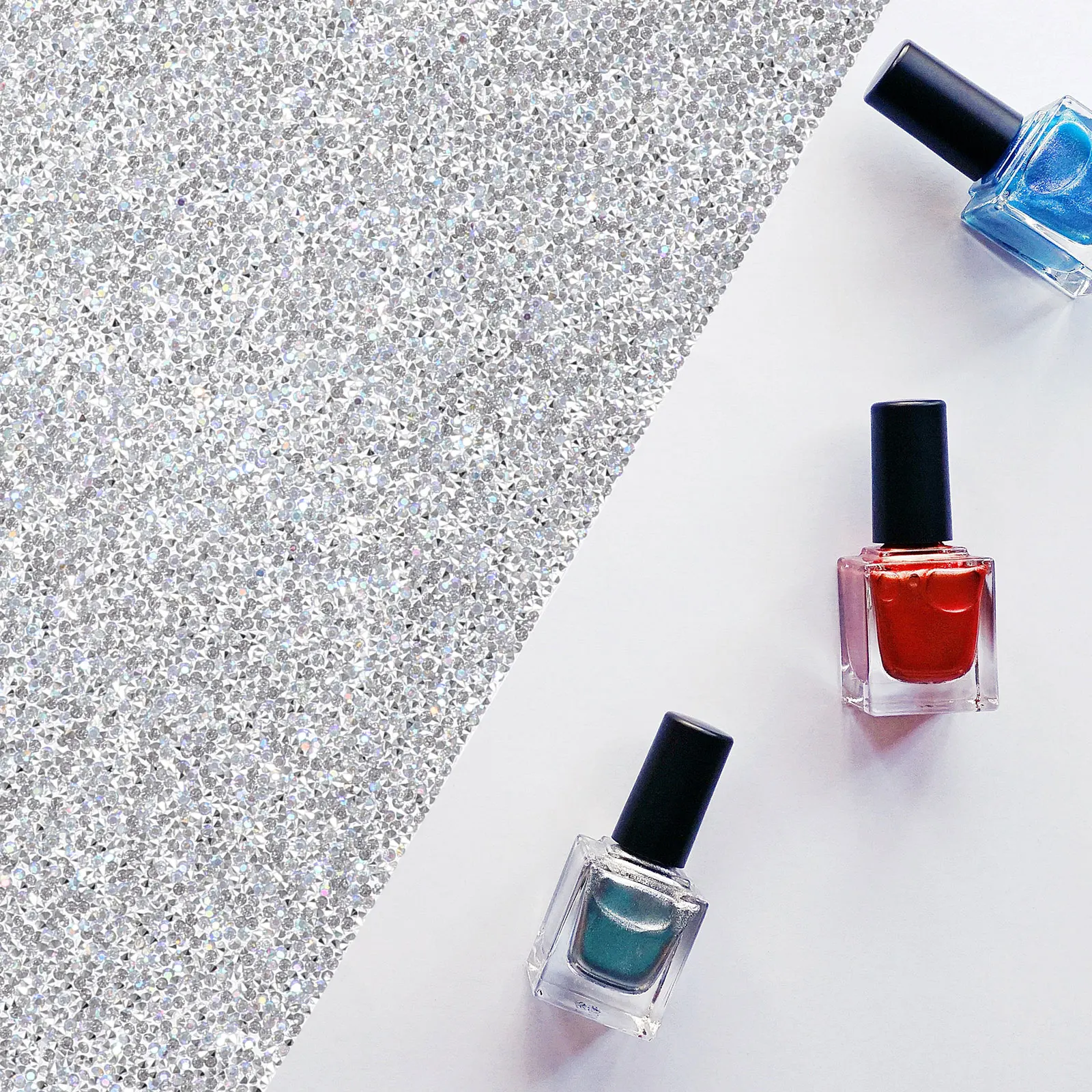 

Glitter Nail Mat Sturdy Construction Elegant Design Reduces Hand Fatigue Nail Desk Cushion for Professionals