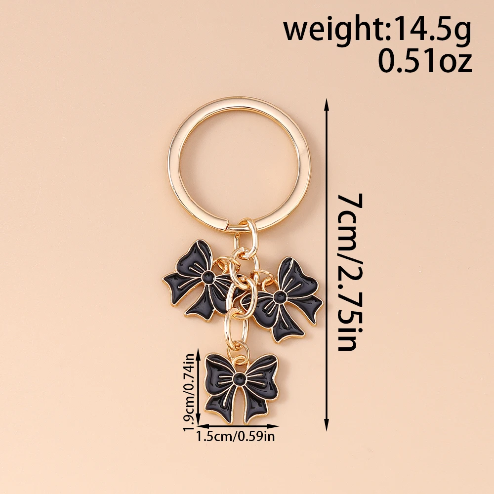 Aihua Metall Bunter Schleifen-Schlüsselanhänger Romantische Sommer-Party Mädchen Handtaschen-Anhänger Schlüsselring Modeschmuck Geschenke – Detail 15