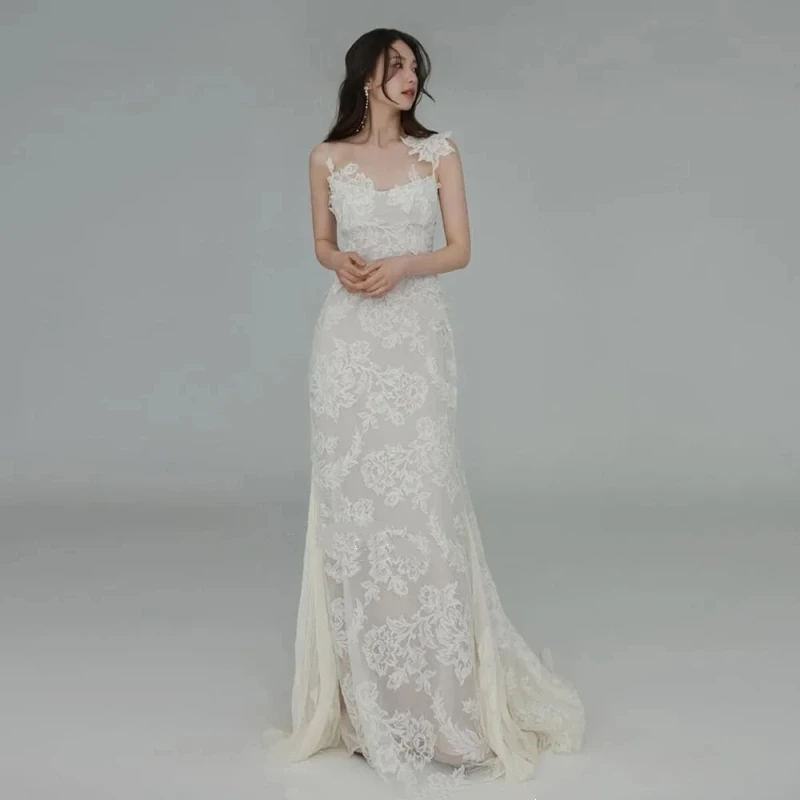 

Customized New Elegant And Sexy Tight Pleated Princess Wedding Dress With Applique Sleeveless Backless Bridal Party Dress 2025