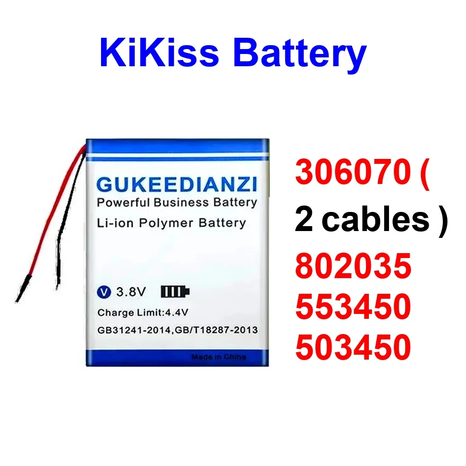 

Battery Fast Charging 553450 503450 306070 2 Cables 802035 580-2300Mah For MP3 MP4 Pda Psp Recorder Phone Speaker Gps