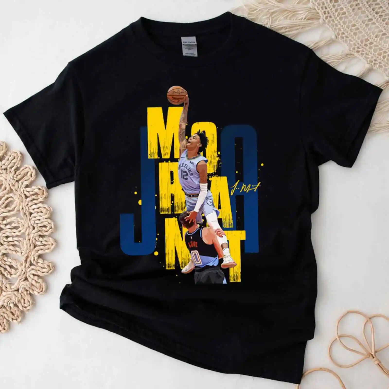 

Morant Playing Basketball Art Shirt, JaMorant Unisex Black Shirt, Memphis Baske