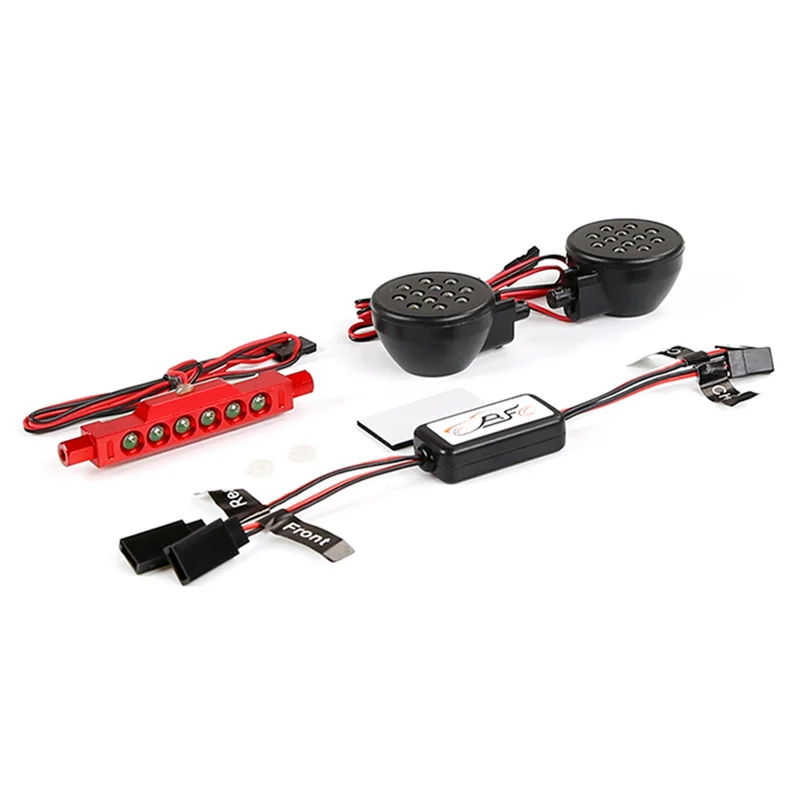 Front and Rear Light Lamp with Controller for Hpi Rovan Km Baja 5B 1/5 RC Car Upgrade Parts,Red