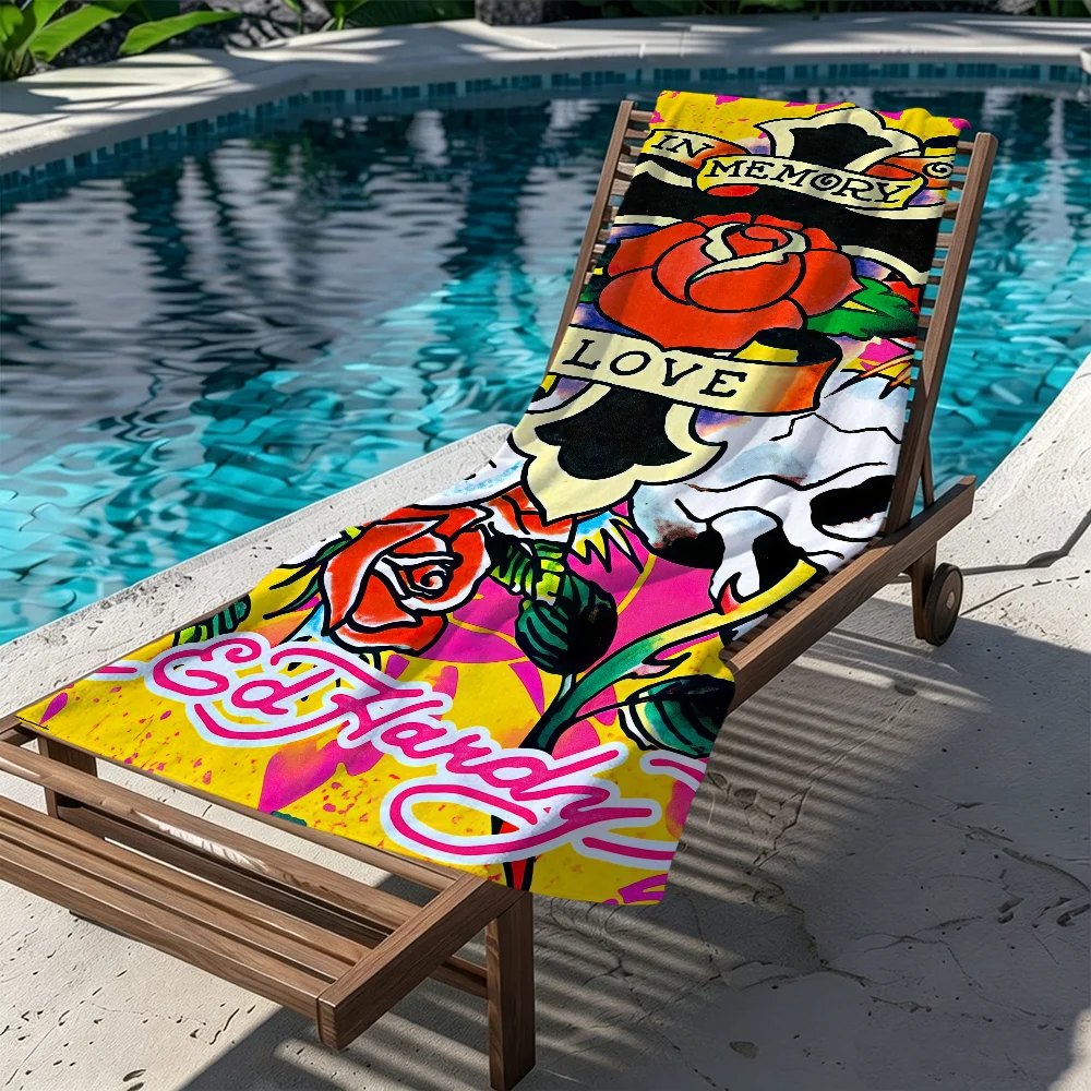 E-ed luxury logo Towel Large Quick-Drying H-hardy Microfiber soft Beach Towel for Travel Fitness Sauna Bathing Camping