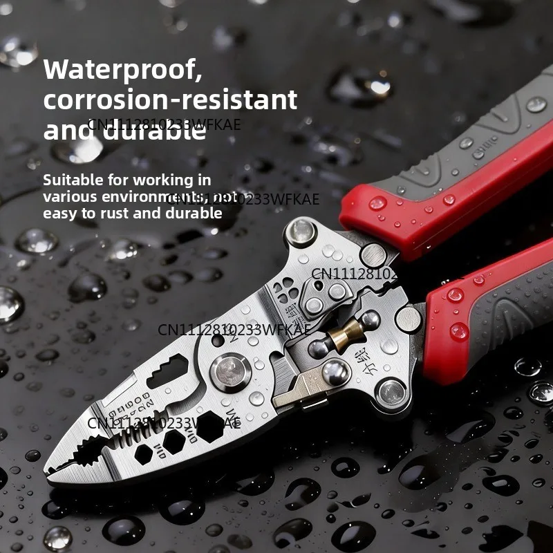 Foldable Wire Stripping Pliers Crimping Tool - Multifunctional Electrician Pliers, Professional-Grade Electrician Tool