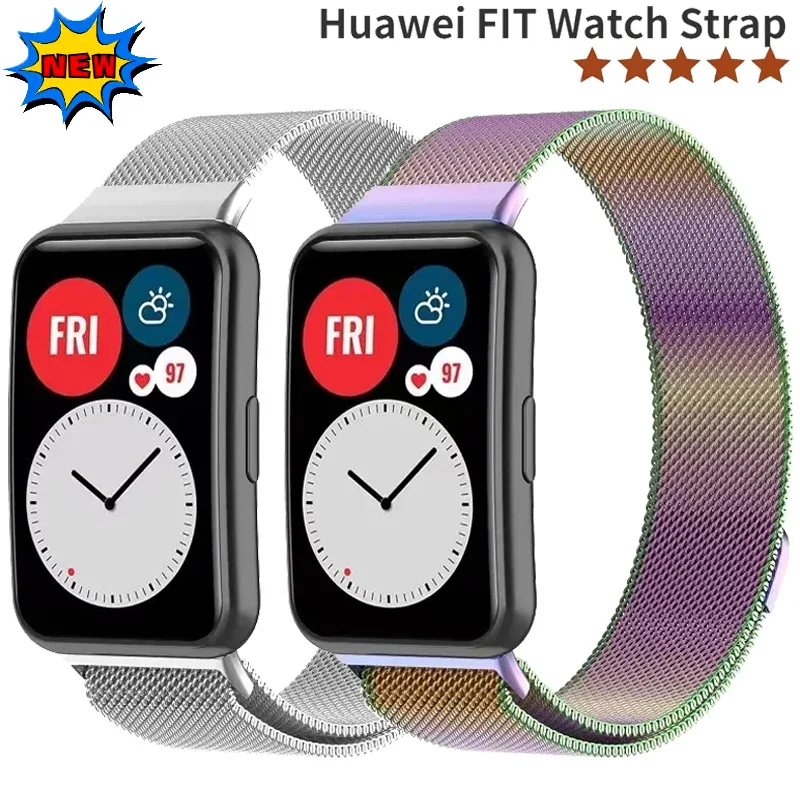 

Milanese Loop Band For Huawei Watch Fit Strap smart Magnetic stainless steel metal bracelet wristband for Huawei Watch fit Belt