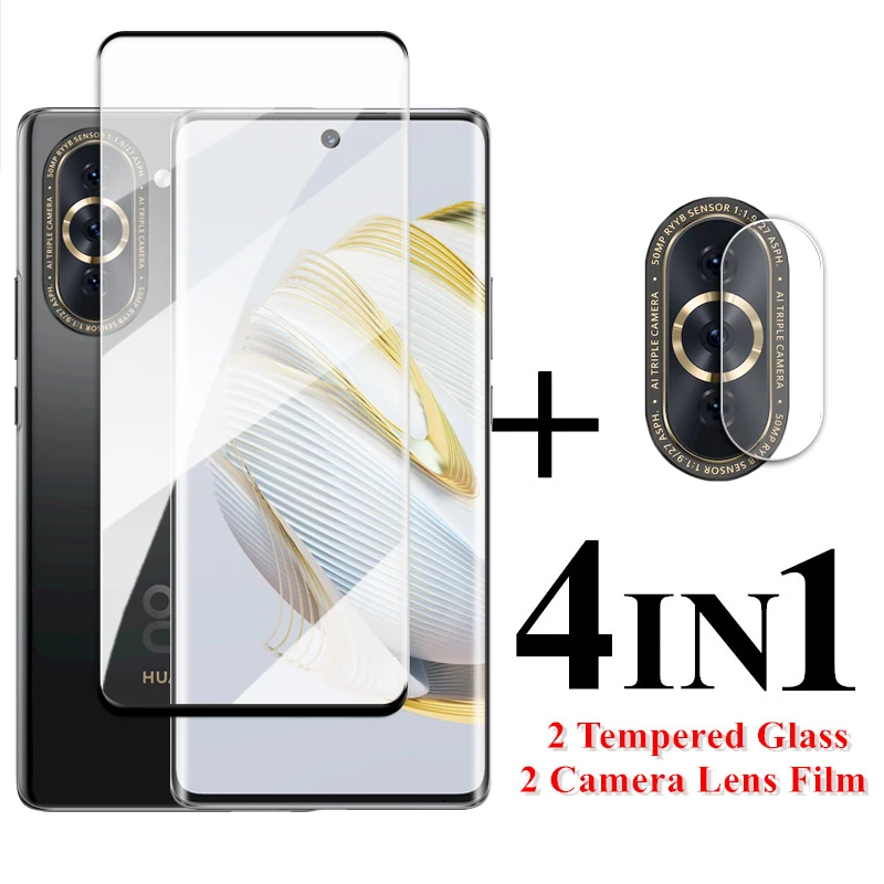 For Huawei Nova 10 Glass 3D Full Cover Curved Screen Protector Nova 10 Pro Tempered Glass Huawei Nova 10 9H Lens Film 6.67 inch