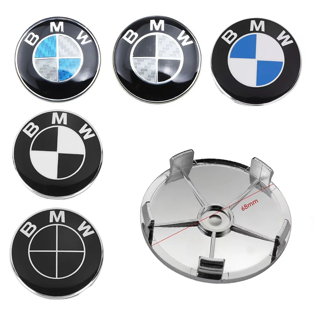 4pcs 68mm Carbon Car Wheel Center Caps Badge Hub Cover Emblem For BMW E30 E36 E46 F30 F07 F10 F11 F18 G14 G15 G16 X3 X4 X5 M2 M3