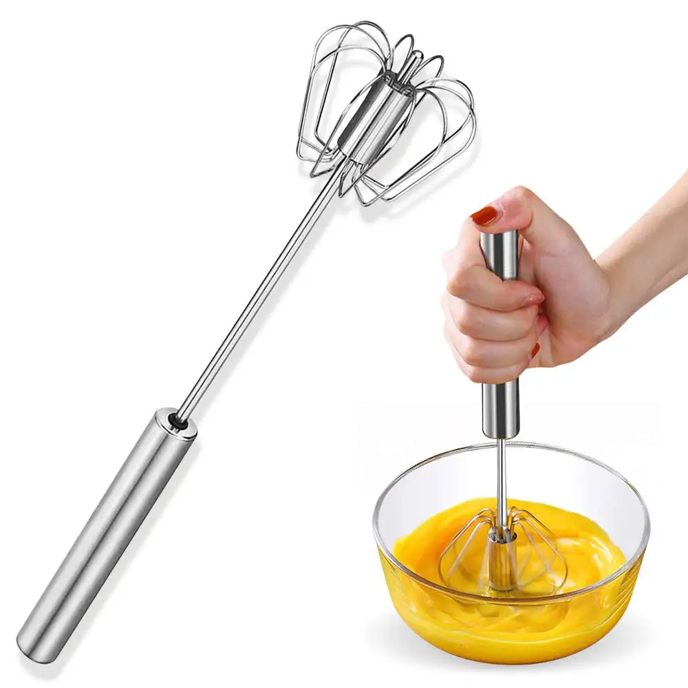4-Speed Manual Mixing Handheld Blender - Battery-Free for Batter Sauce Egg Baby Food Baking Cooking