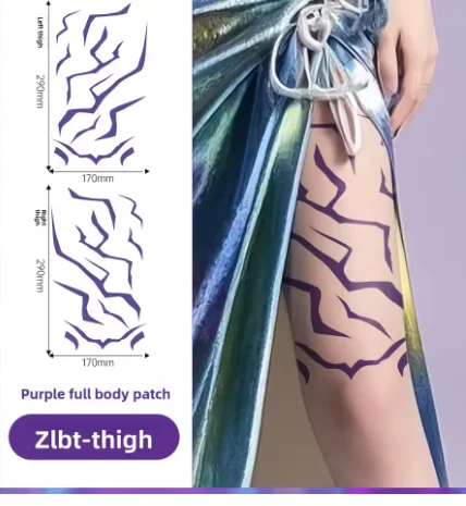 رومي الوشم ملصق Dmon هنتر لعب الأدوار ملصقات الوشم شخصية التحول ملصقات هالوين الطرف الديكور الدعائم