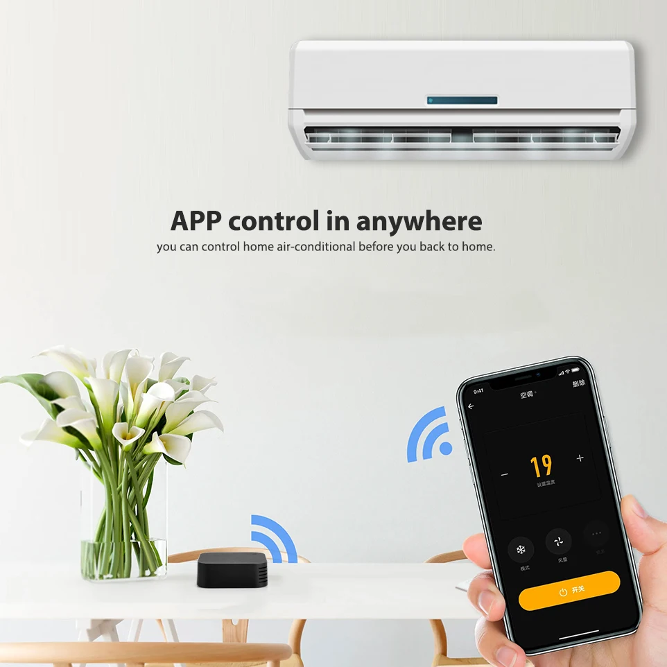 Smarsecur Universal Intelligent Wireless Remote Controller temperature humidity sensor Via Phone Smart Home Automation
