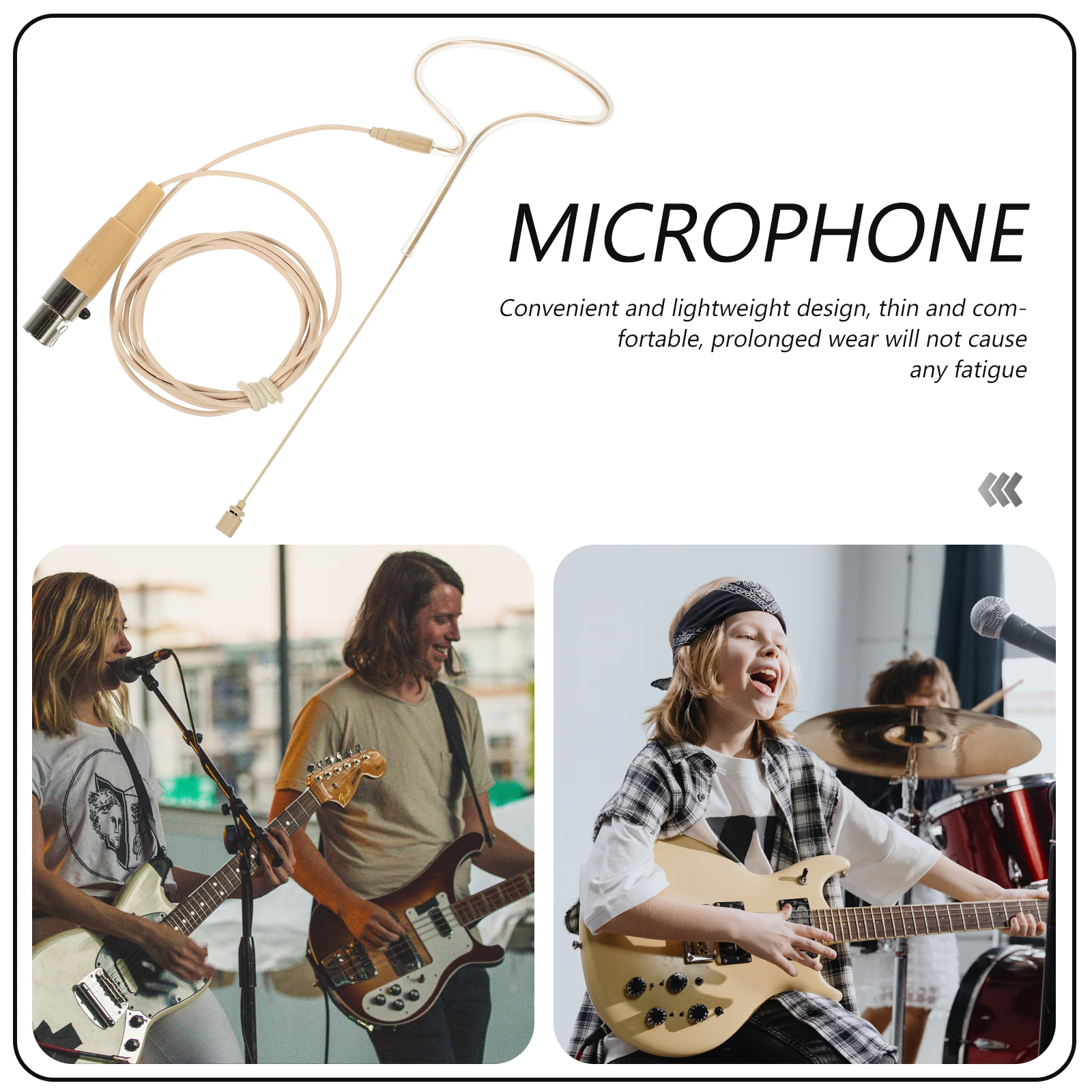 

Ear Hanging Microphone Headset Over Ear Single Teacher Live Vocal Condenser Mic Powerful Function Stable Signal High Sensitivity