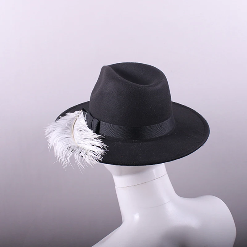 Kostiumy Cosplay Dracule Mihawk Strój Pirata Czarna Czapka z Piórem Akcesoria Rekwizyty na Halloween Karnawał dla Dorosłych Mężczyzn