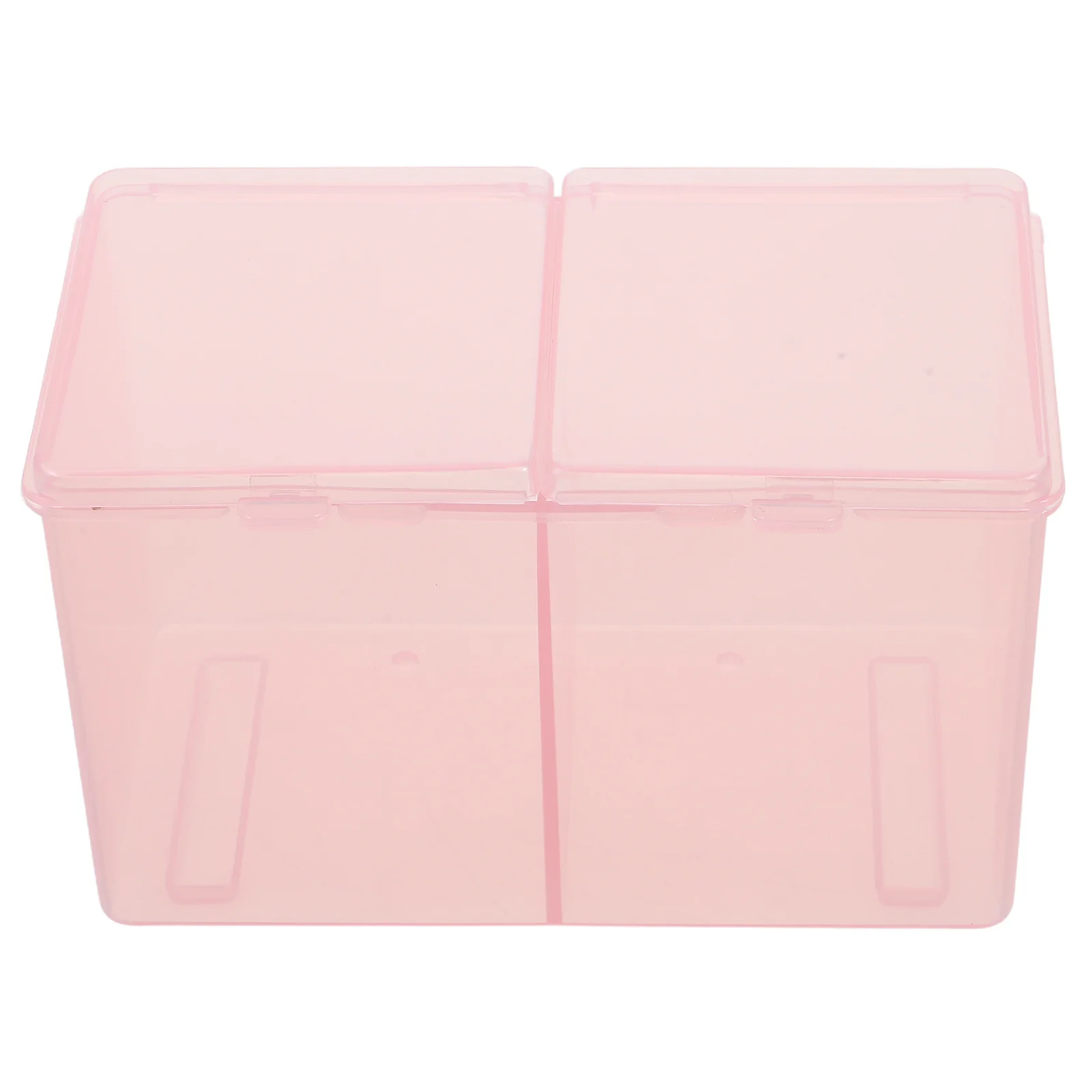 2 グリッド多機能ネイルツールボックスコンパクト軽量ネイルアート収納容器サロンホームオーガナイザー用クリアプラスチック