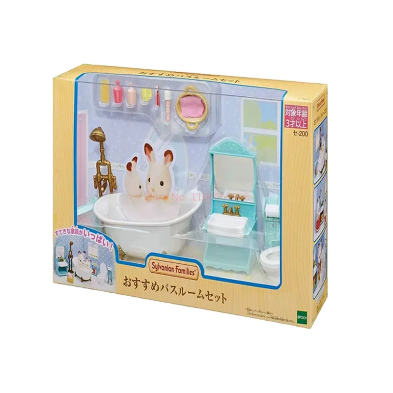 حقيقية في المخزون عائلات سيلفانيان مجموعة الحمام سلسلة ألعاب لطيفة عمل الشكل سطح المكتب الديكور فتاة هدية عيد ميلاد ﻿