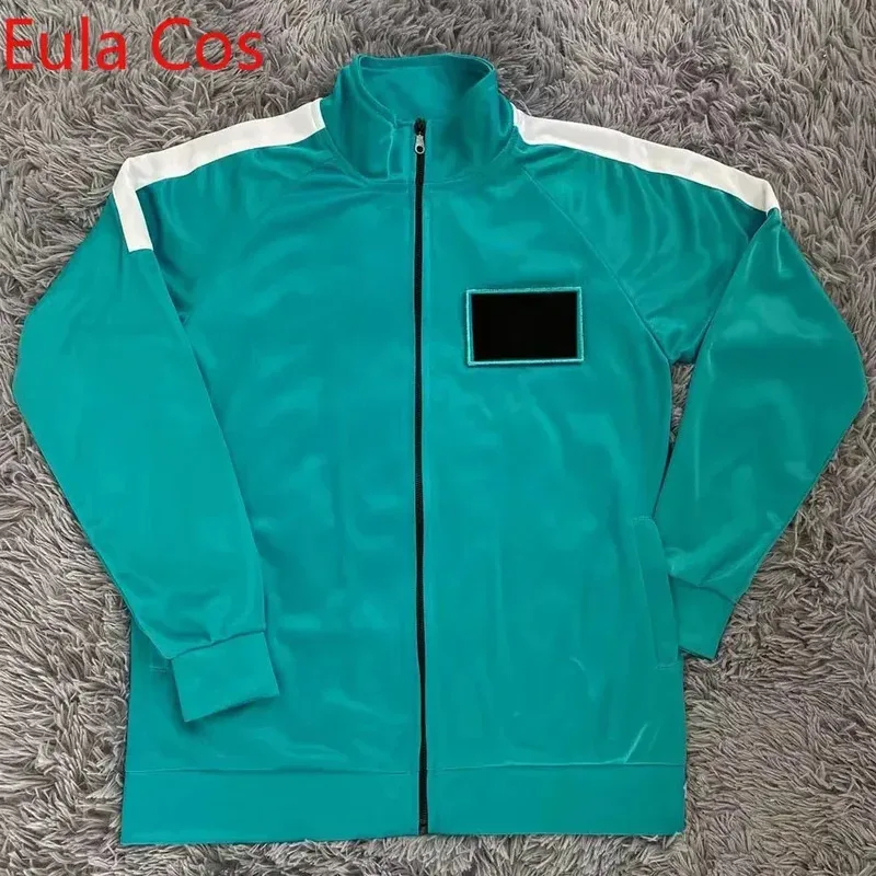 Jeux De Calmars คอสเพลย์ผู้ชายสีฟ้ากีฬาเสื้อกันหนาวผู้หญิงเกาหลีปลอมตัว Hoodies สําหรับทีมเกมบทบาทเล่น Carnival Party