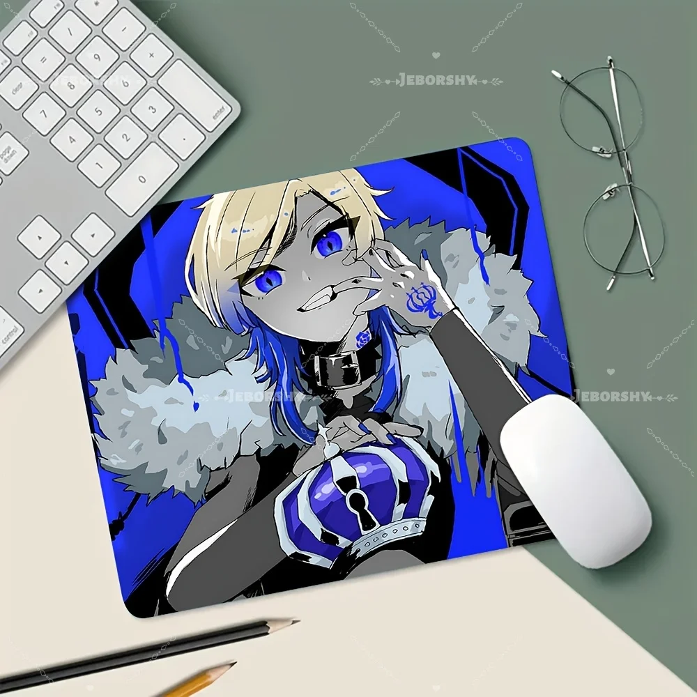 

Edgy Blue Anime Gaming Mouse Pad, Non-Slip Desk Mat with Dark & Cool Tone Design, Perfect Birthday Gift Idea