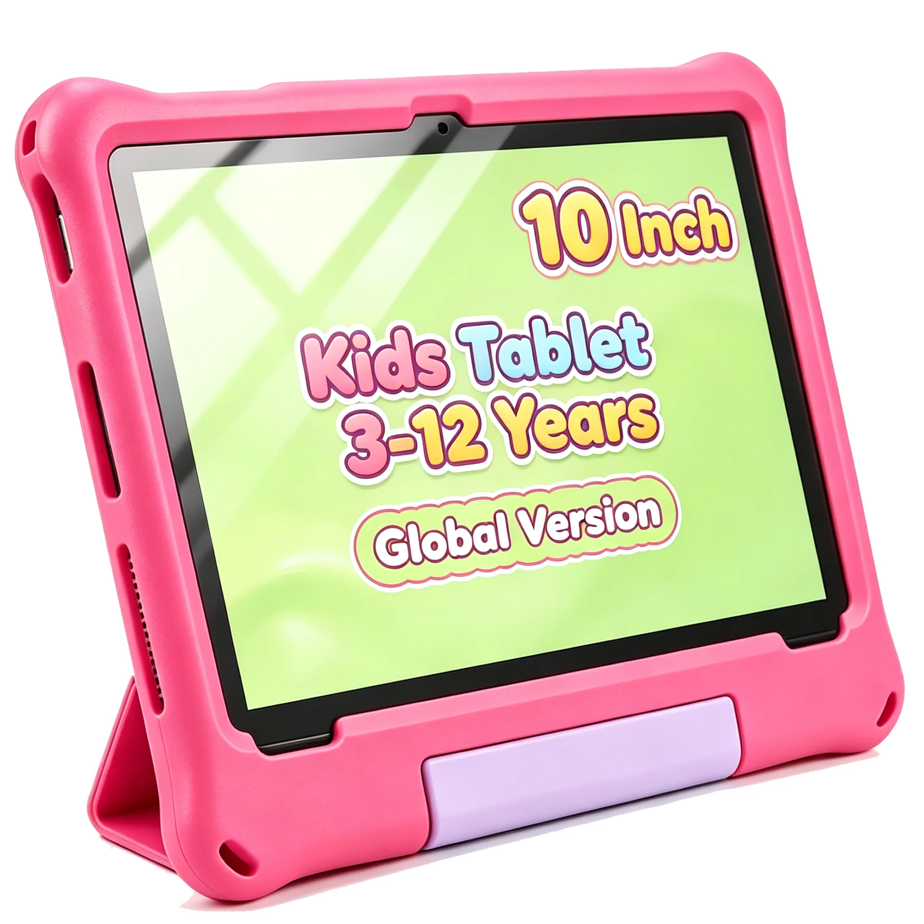 Paitanry 10 Inch Kids Tablet For 3 -12 Years Children Global Version 8GB+64GB Android Kids Tablet With Shockproof Silicone Case