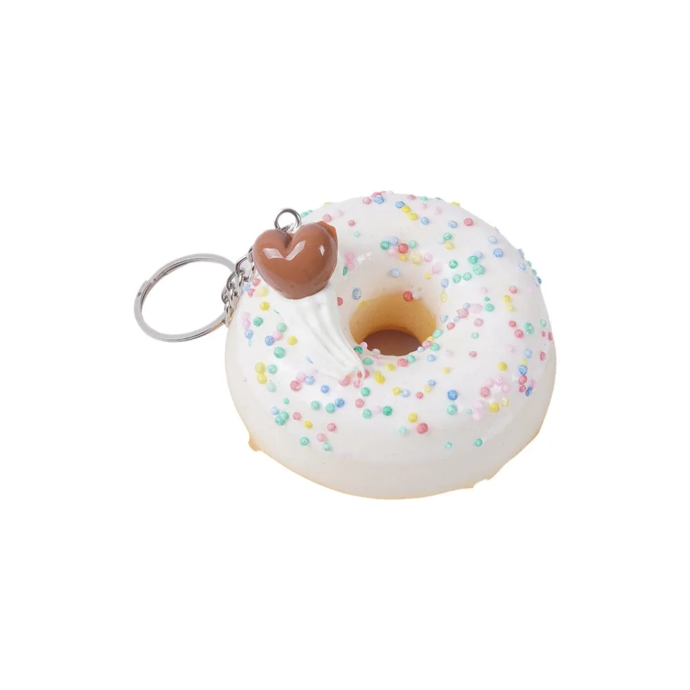 Simulated Food Donut Bread Squeeze Keychain Quick Rebound Super Soft Donut Keychain Pendant Kneading Funny Realistic Food Pinch