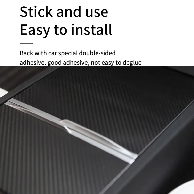 For Tesla Model 3 Highland 2024 Center Console Panel PC Moulded Cover Adhesive Trims Car Interior Accessories Decor Modification
