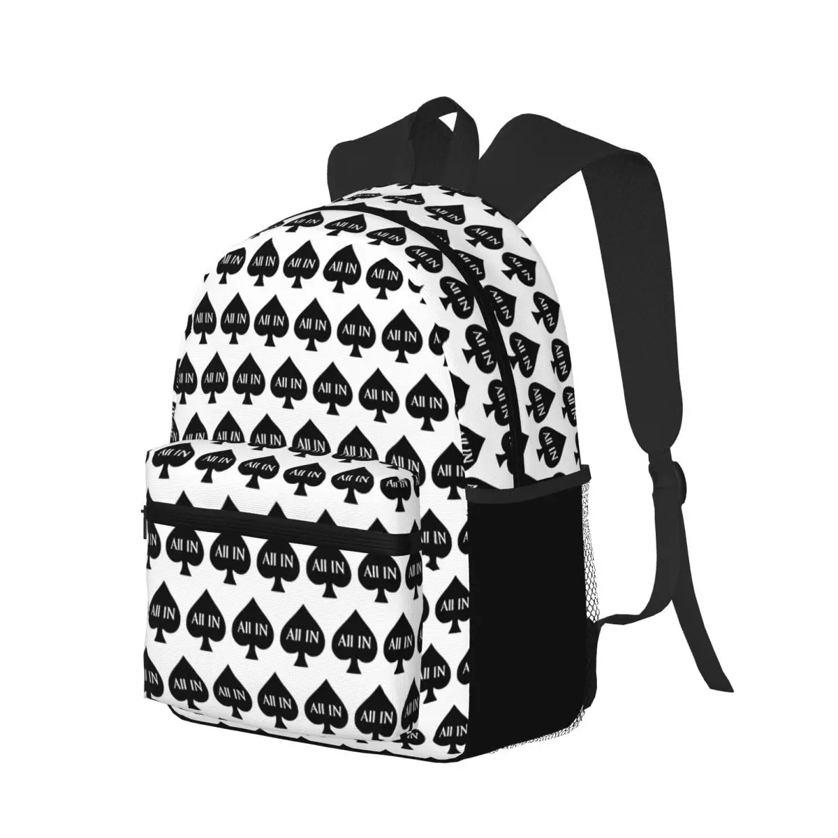 ポーカーオールインデザイン-ポーカープレーヤー向け-学生バックパック-スクールバッグ-ハイキング-トラベルデイパック-男の子-女の子用-ブックバッグ-ショルダーバッグ